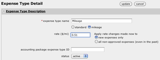 Setting your mileage reimbursement rate in ClickTime