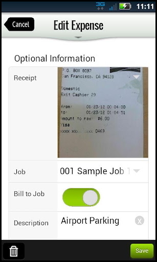 ClickTime Mobile for Android - Track your expenses