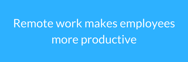 remote work makes employees more productive