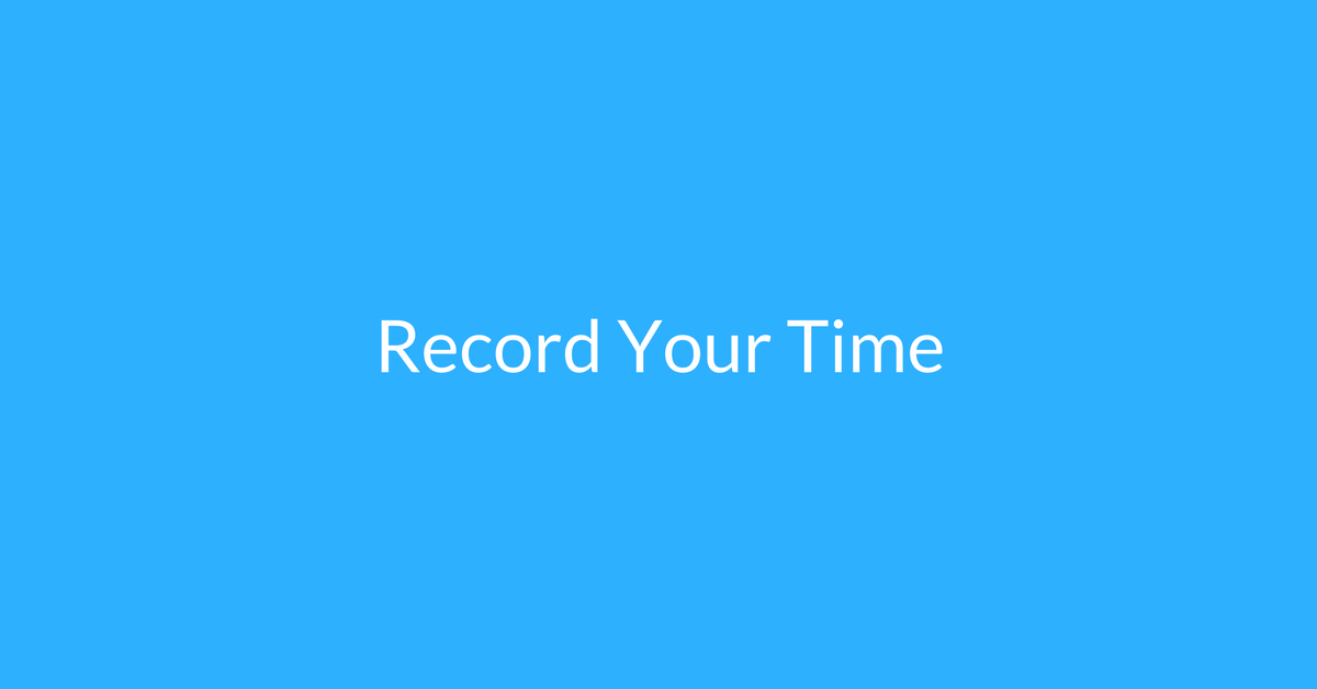 record your time