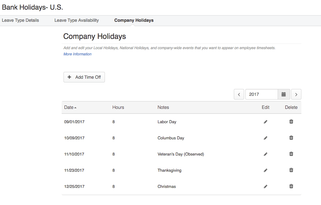 Record company holiday hours