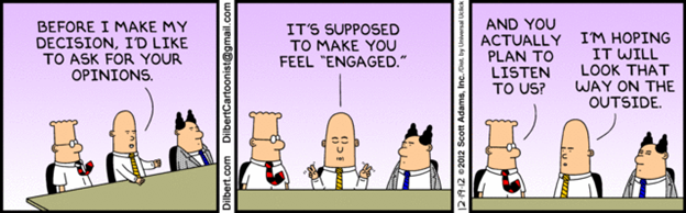 employee engagement cartoon by Dilbert