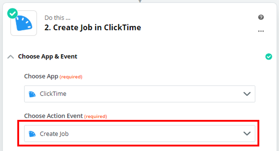 jira step 4 clicktime create job