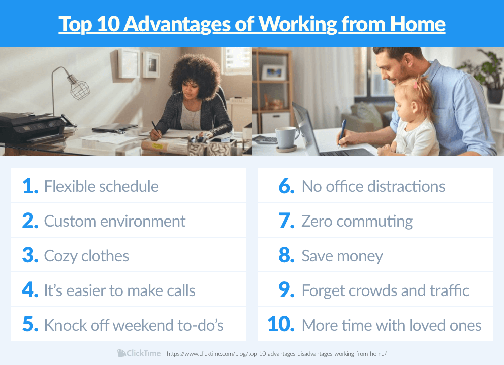 10 Huge Benefits of Working From Home