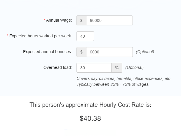 Track Billable Hours - employee costs report