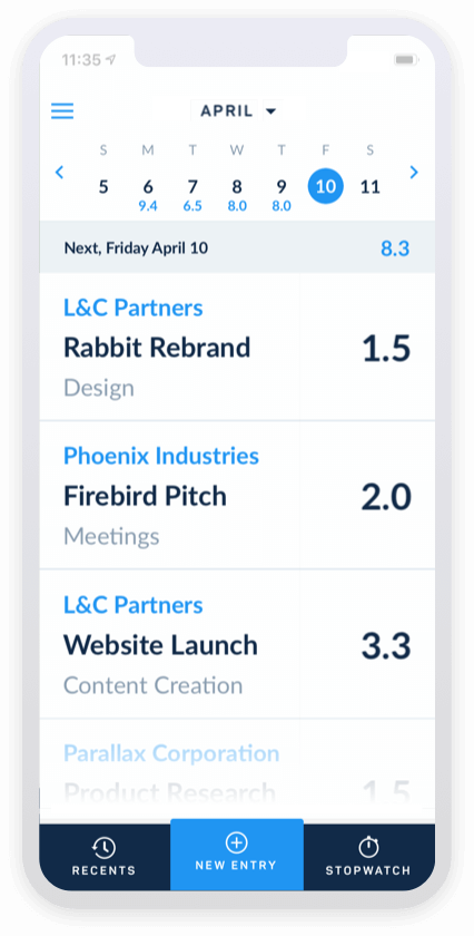 mobile time tracking app
