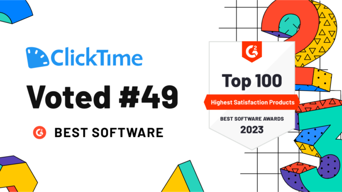 ClickTime Earns Spot On G2’s 2023 Best Software Awards For Highest ...