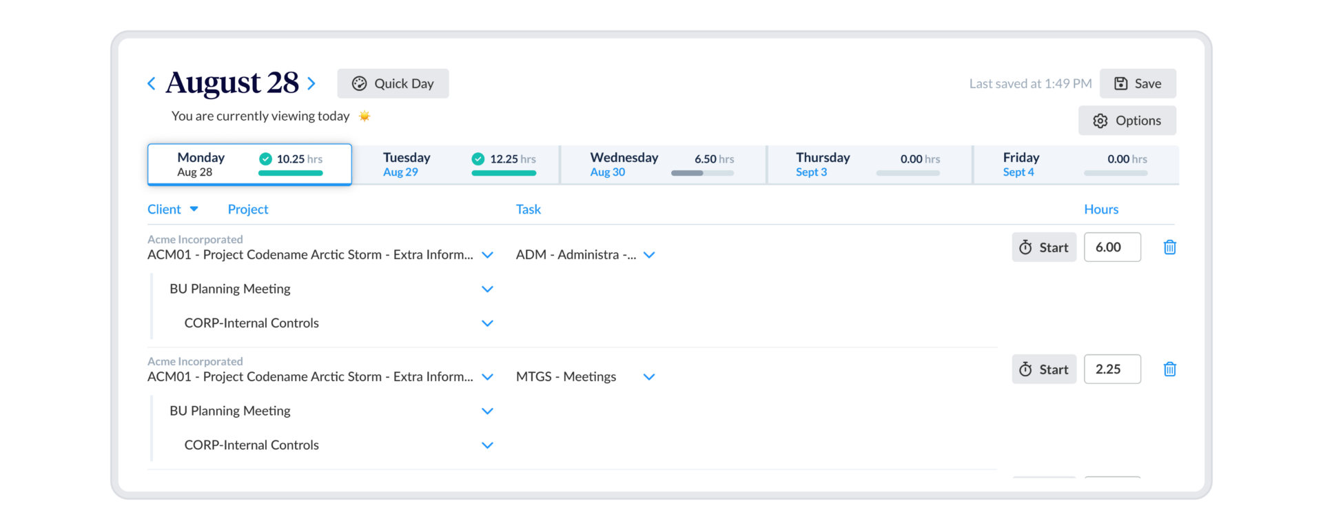 Phase based project tracking